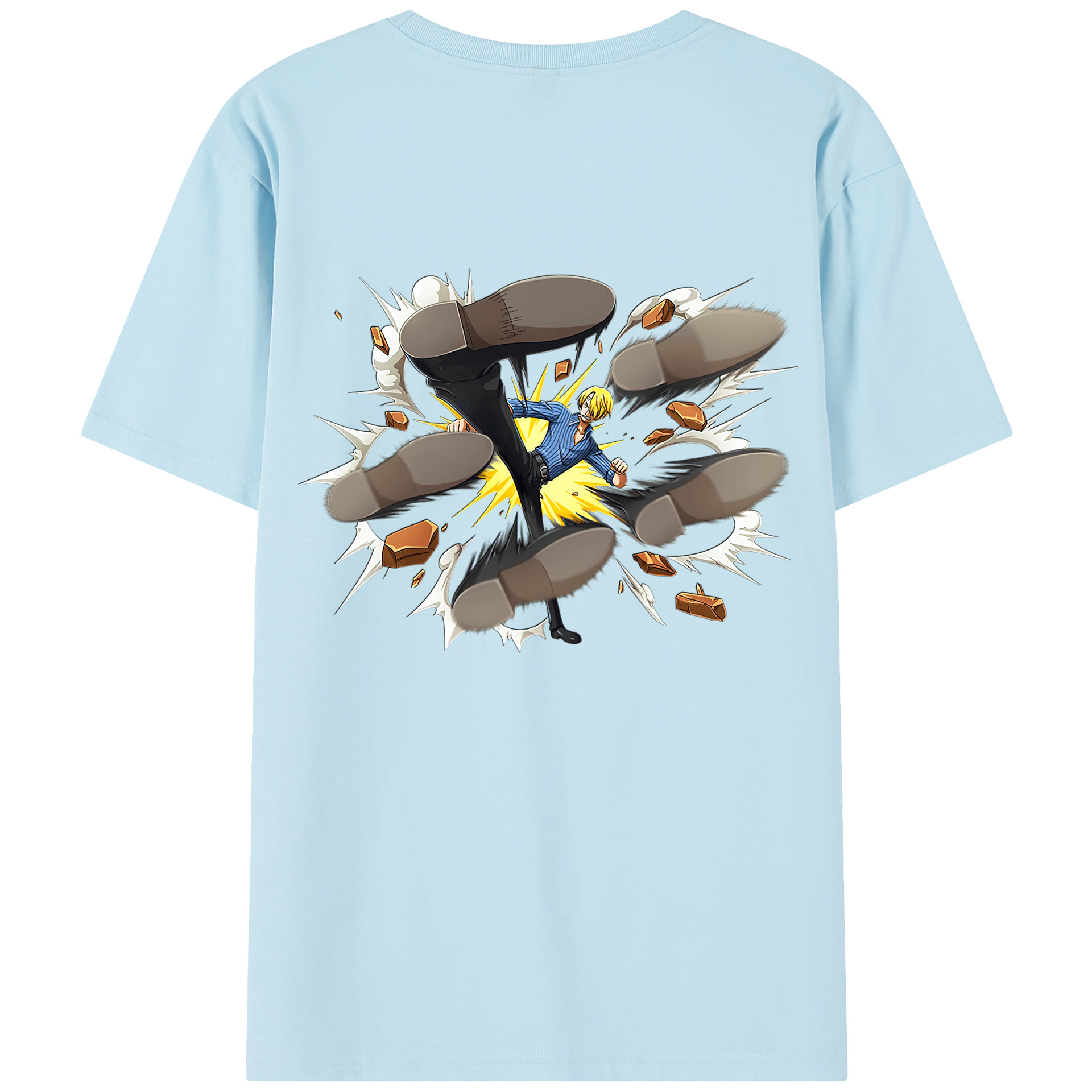 ワンピース サンジ ONE PIECE Sanji 綿100％半袖Tシャツ（背面プリント）